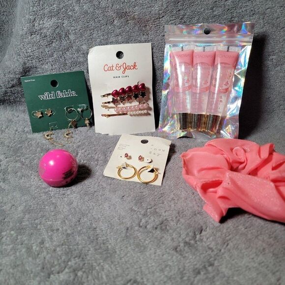Wild Fable Cat & Jack A New Day Kleancolor Girls Pink Accessories Bundle